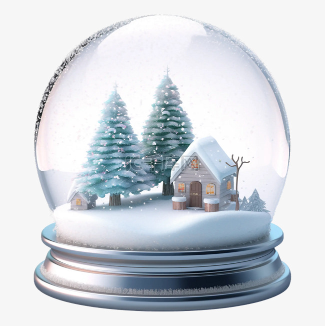 雪景水晶玻璃雪球