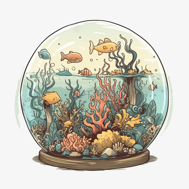 海洋日生物生态球