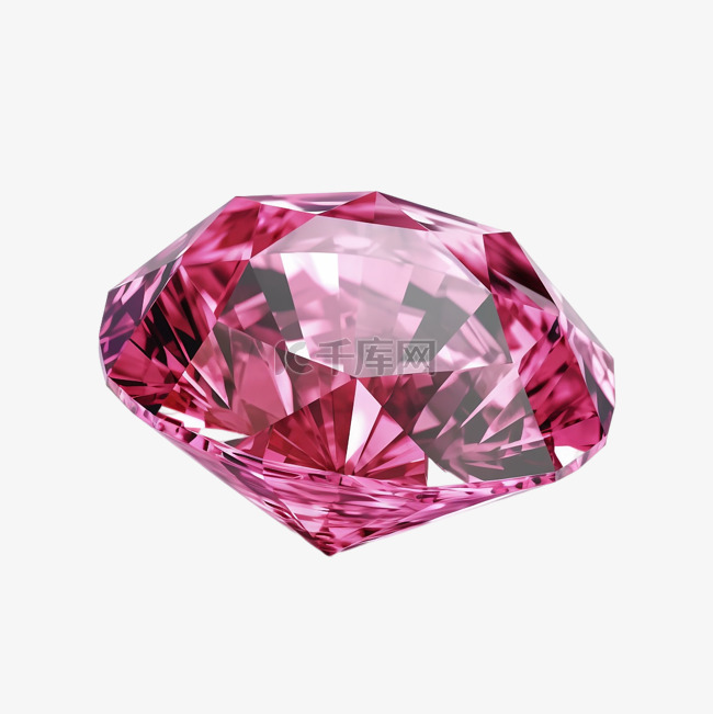 钻石宝石粉色透明