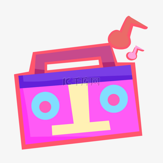 粉红色音乐播放器