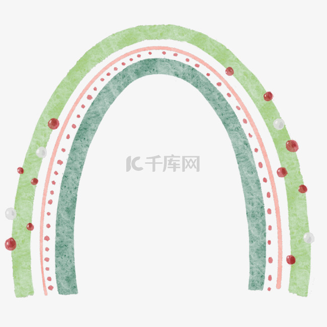 绿色彩虹拱形门装饰