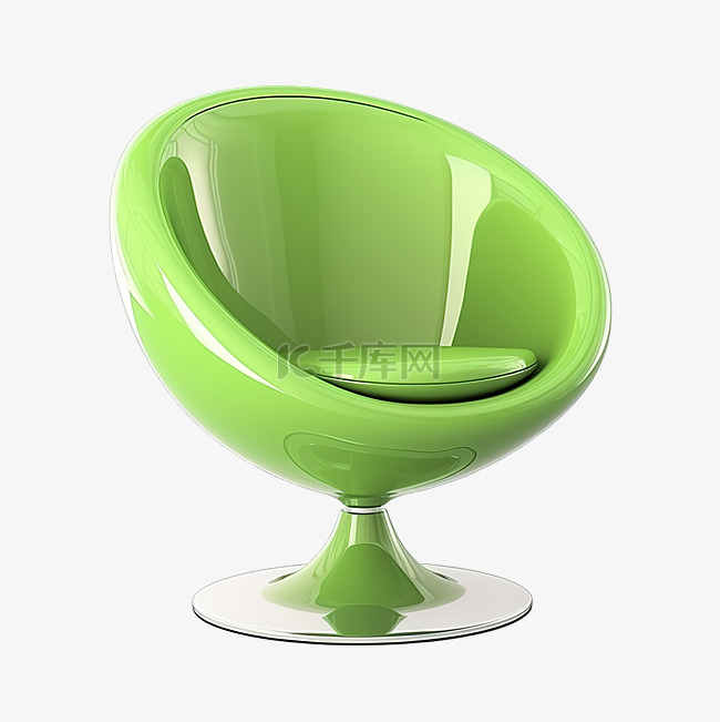 3d 家具现代绿色椅子隔离