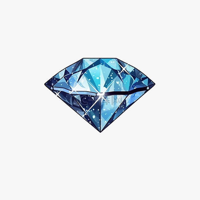 钻石与简约风格的闪光插图