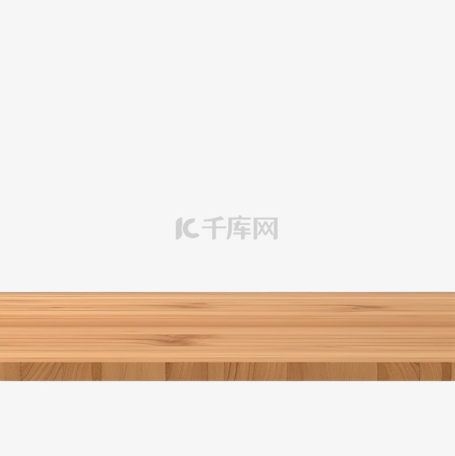 木桌前景木桌顶部前视图 3d 