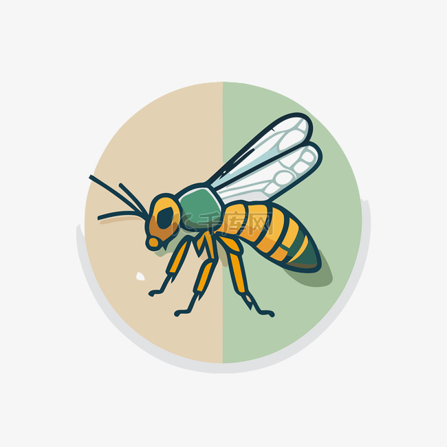 关于黄蜂和蜜蜂的插图 向量