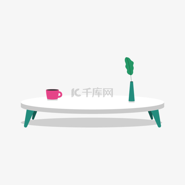 茶几白色圆形