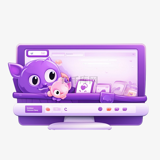 紫色可爱的 ui 浏览器 可爱