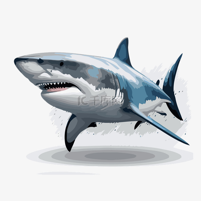 大白鲨 向量