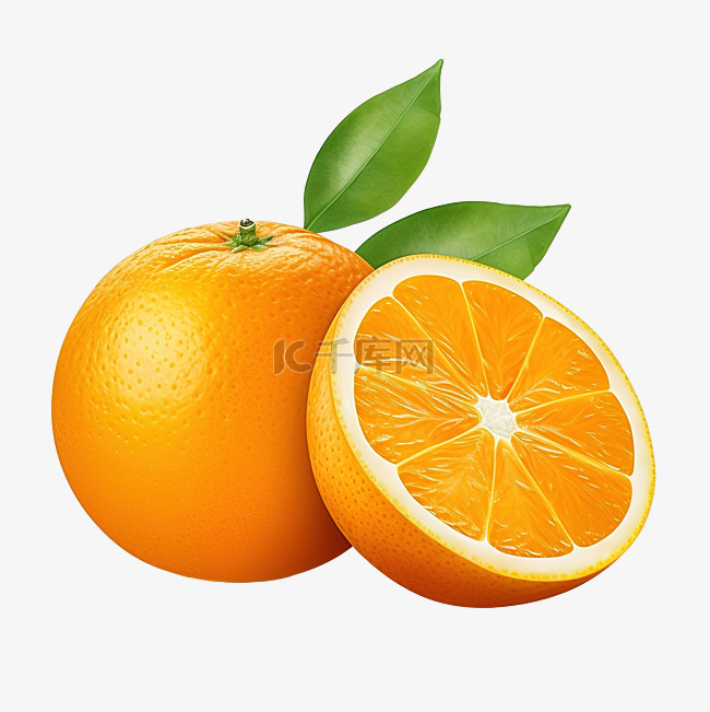 新鲜橙子 PNG