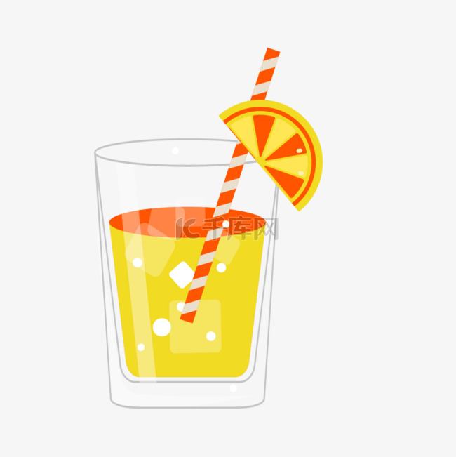 橘子汁黄色饮料