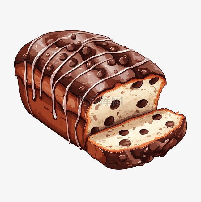 巧克力麵包插圖