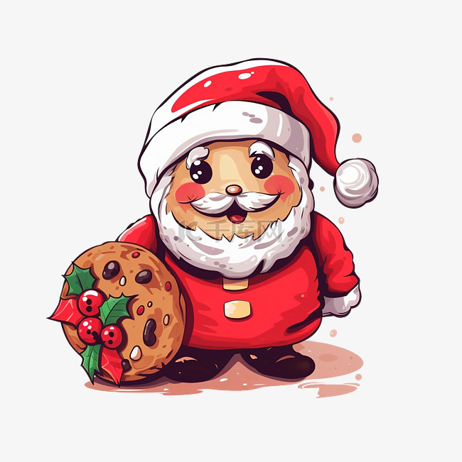 圣诞老人圣诞 T 恤饼干 圣诞
