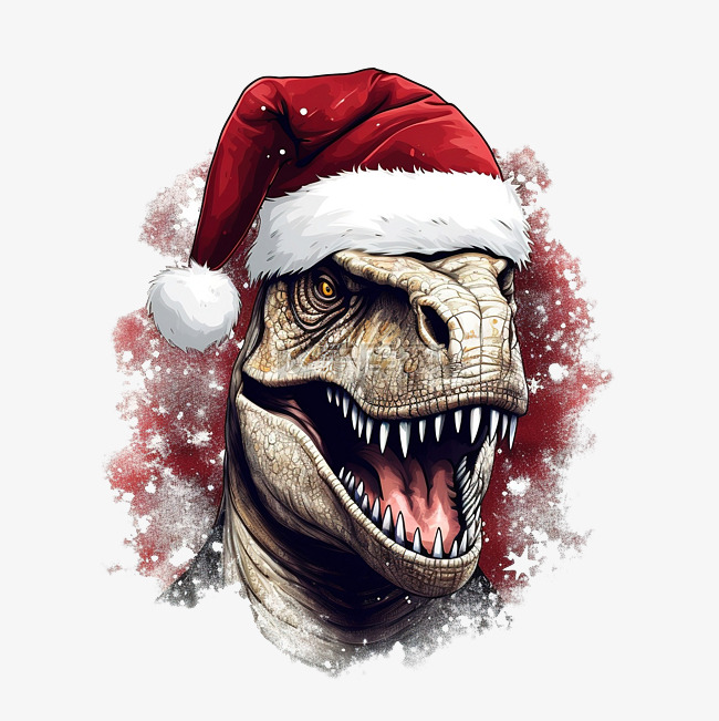圣诞节霸王龙恐龙设计