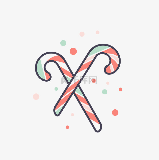 x 圣诞拐杖糖圣诞标志 向量
