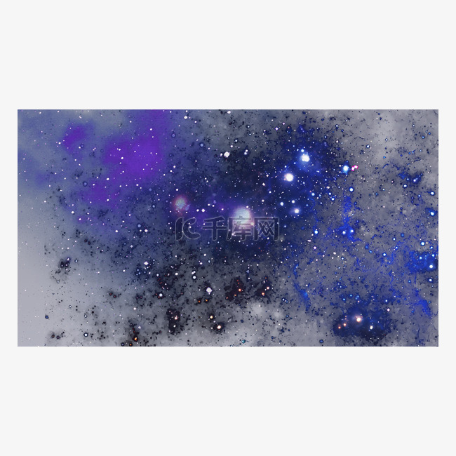 抽象光效紫色自然星空