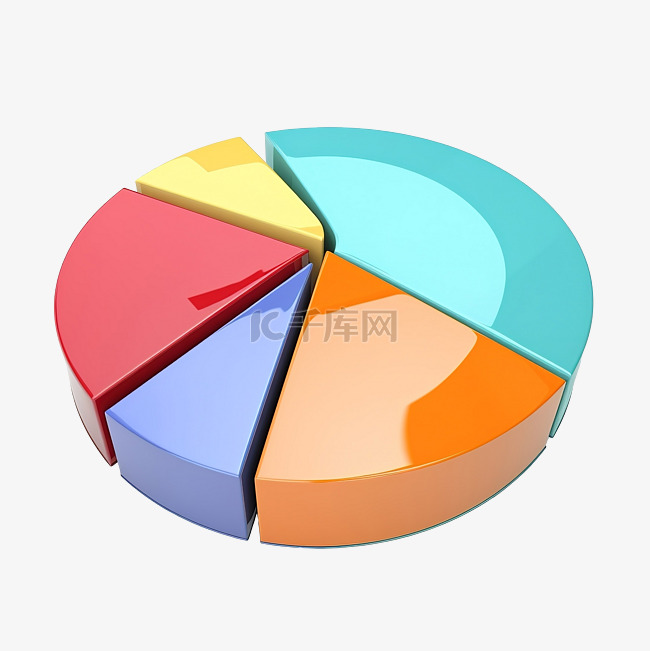 3d 插图饼图