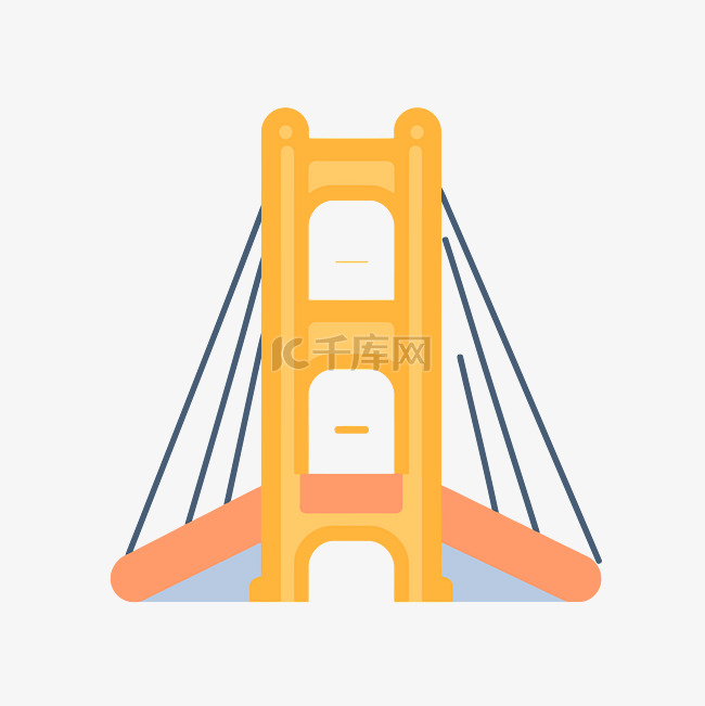 用于数字设计的金门大桥隔离平面