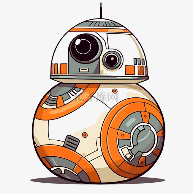 bb 8 卡通的 bb8 剪贴