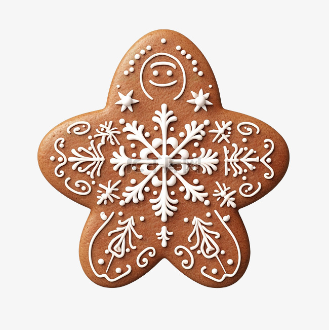 圣诞姜饼 3d 插图