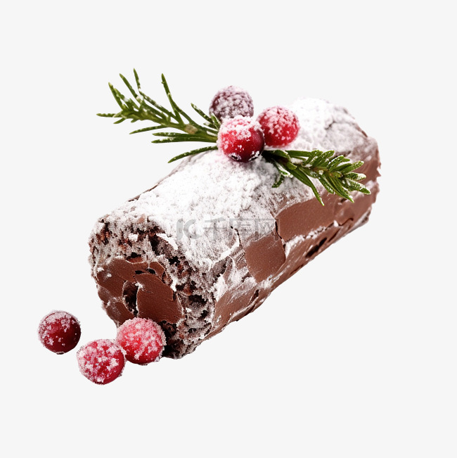 巧克力圣诞登录糖粉和蔓越莓