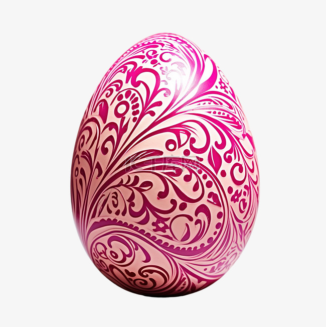 复活节彩蛋PNG上的粉色和曲线