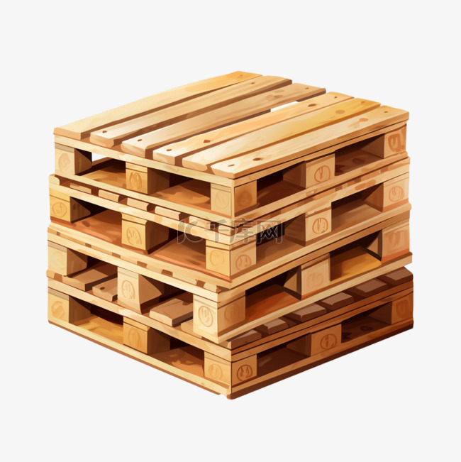 商品架木头元素立体免抠图案17