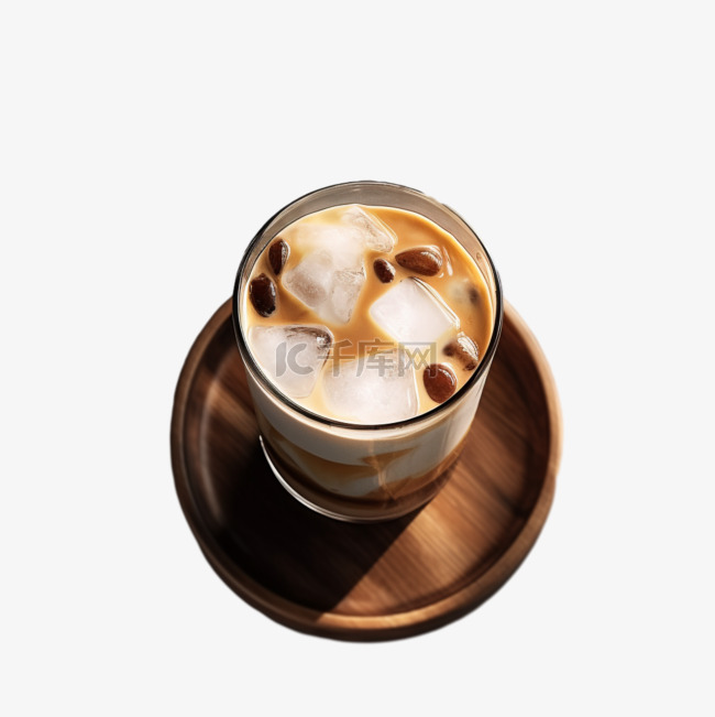 咖啡牛奶元素立体免抠图案真实