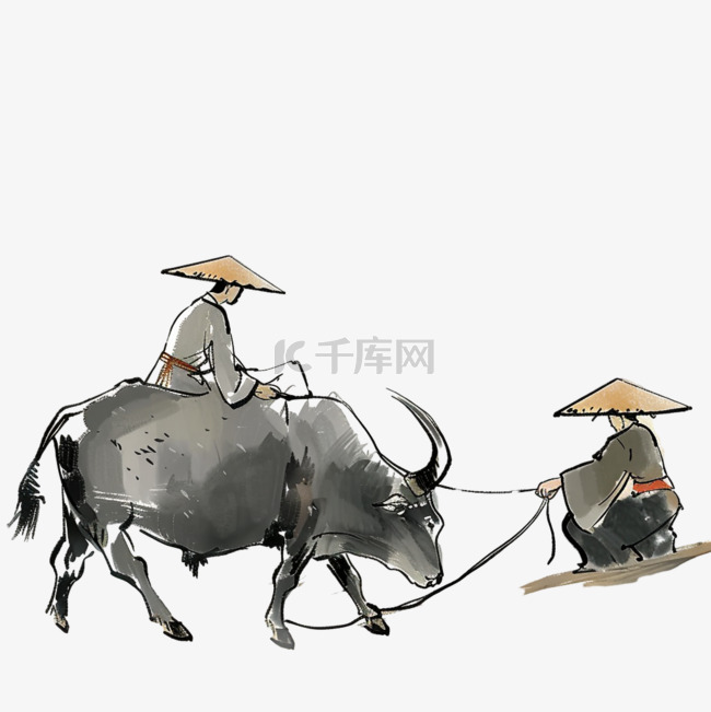 清明素材国潮插画素材