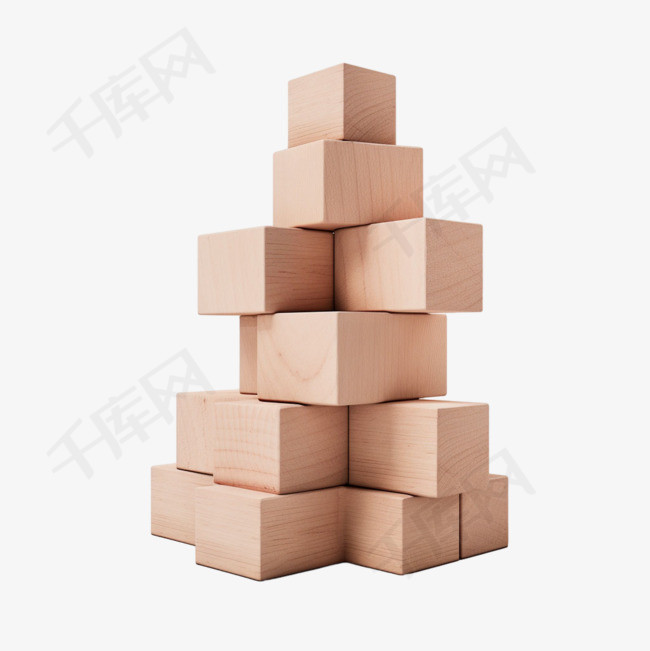 方块积木元素立体免抠图案
