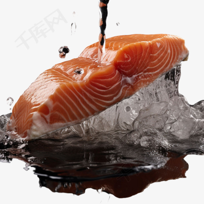 鱼鱼肉元素立体免抠图案