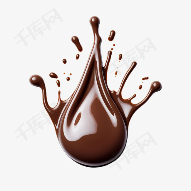 巧克力水滴元素立体免抠图案