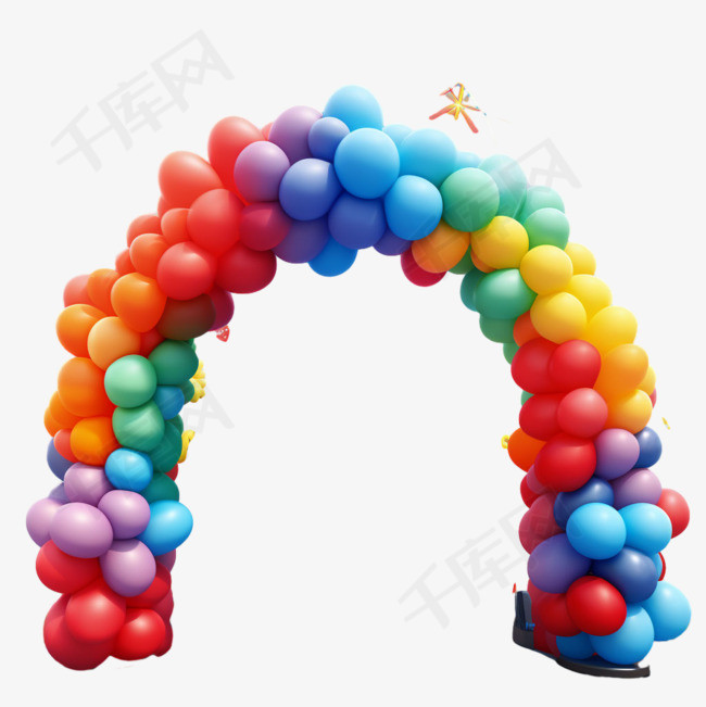 气球拱门元素立体免抠图案
