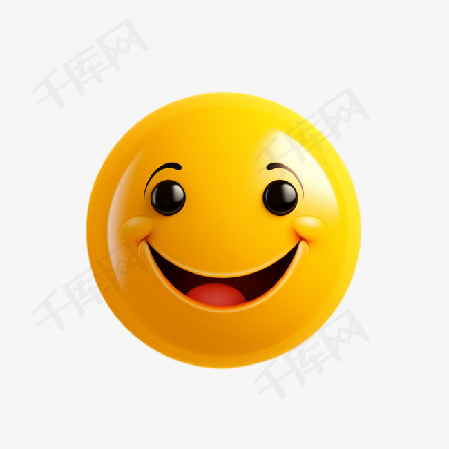 emoji笑脸元素立体免抠图案