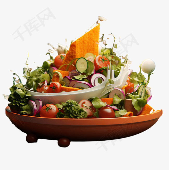 蔬菜水果元素立体免抠图案