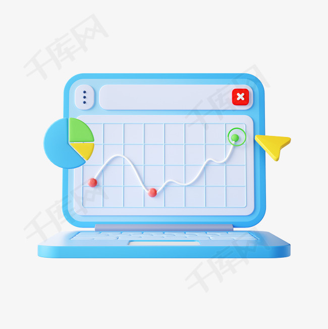 3D电脑报表素材