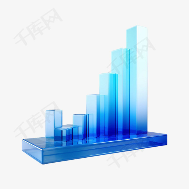 柱状图科技元素立体免抠图案