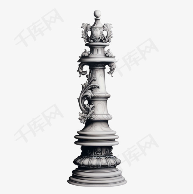 艺术国际象棋元素立体免抠图案
