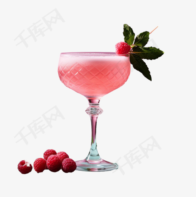 树莓饮料元素立体免抠图案