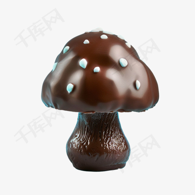 蘑菇巧克力元素立体免抠图案