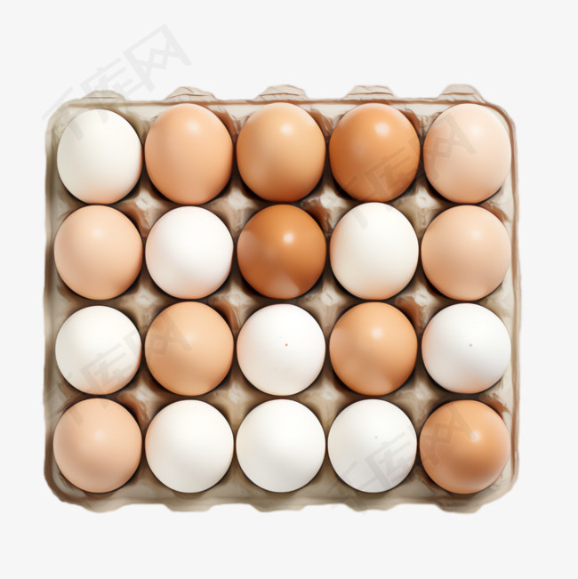 鸡蛋蛋盒元素立体免抠图案