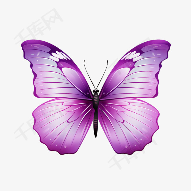 蝴蝶翅膀元素立体免抠图案