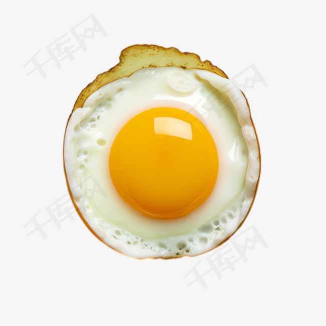 煎蛋蛋黄元素立体免抠图案