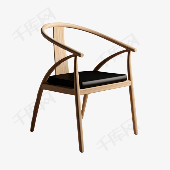 木头座椅元素立体免抠图案