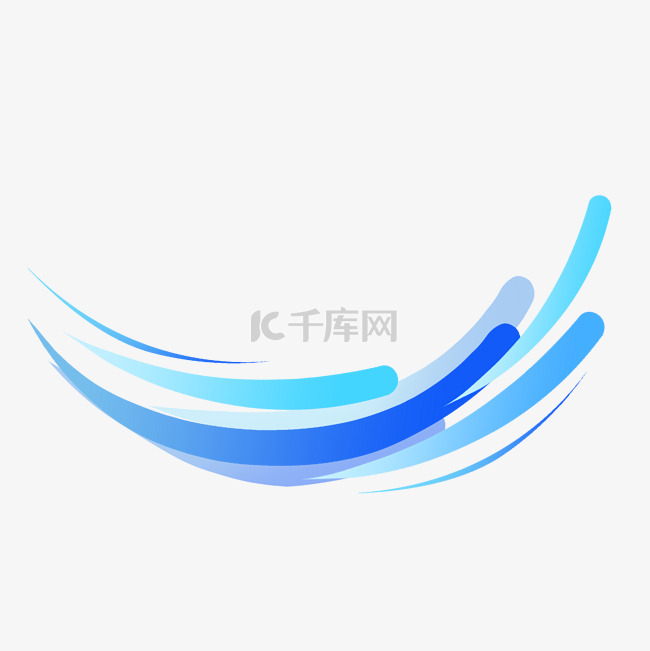 蓝色商务科技线条背景免抠元素