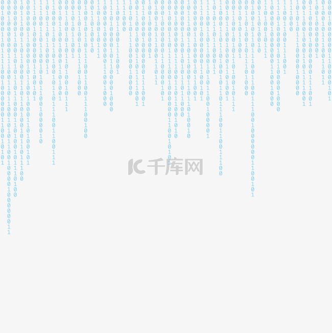 蓝色科技代码线条装饰免抠元素