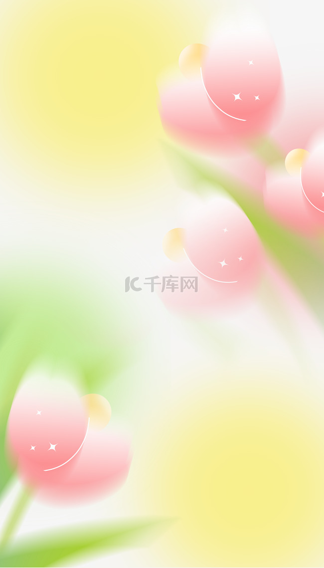 春季唯美弥散桃花底纹免抠图片