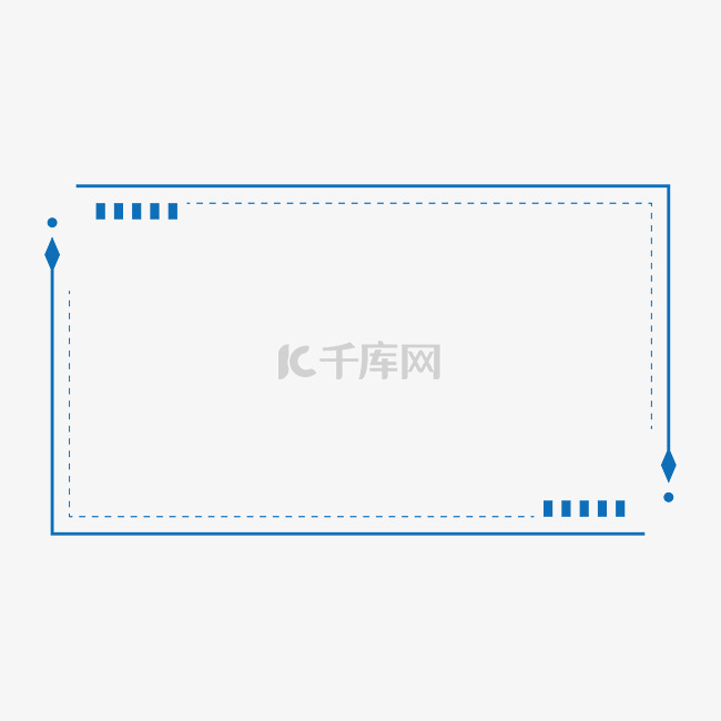 简约蓝色科技文本边框免抠元素 简约蓝色科技文本边框免抠元素