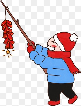 猪新年手绘卡通人物png素材