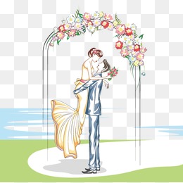 卡通婚纱摄影_情侣头像卡通婚纱