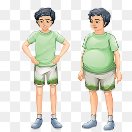 胖瘦对比